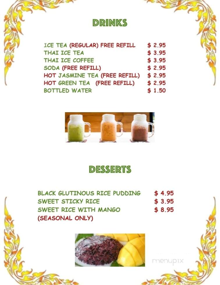 Thai Thai - Hanford, CA menu_pic
