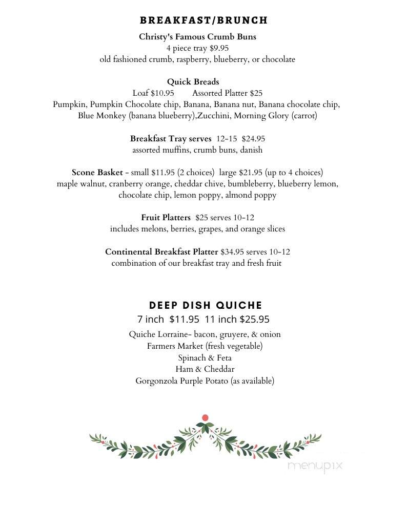 Christy's NY Cheesecake Bakery - Wellington, FL menu_pic