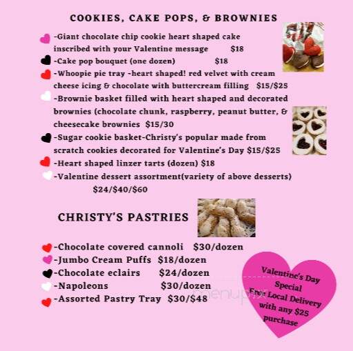 Christy's NY Cheesecake Bakery - Wellington, FL menu_pic