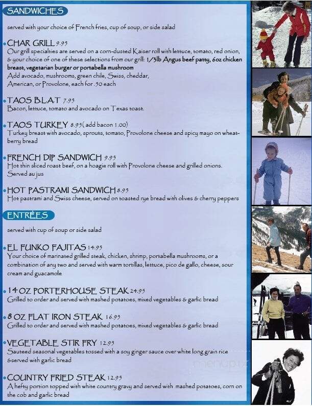 Rhoda's Restaurant - Taos Ski Valley, NM menu_pic