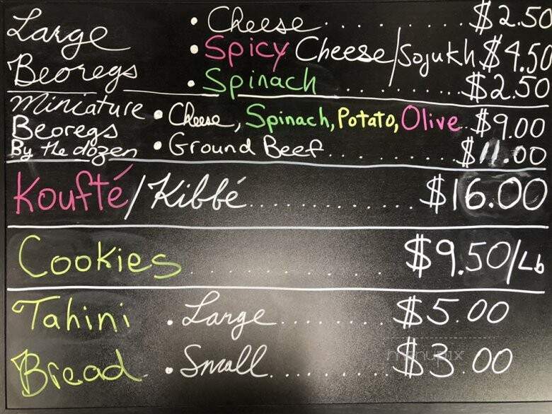 Koko's Bakery - Pasadena, CA menu_pic