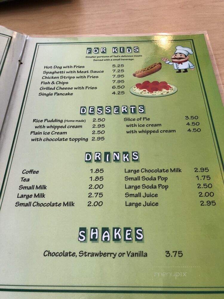 Ted's Restaurant - Toronto, ON menu_pic