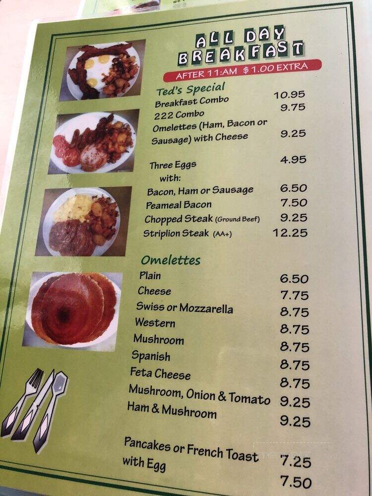 Ted's Restaurant - Toronto, ON menu_pic