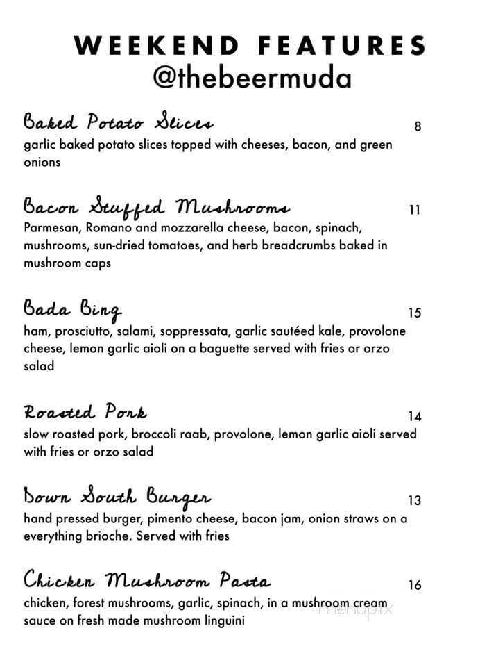 Beermuda - New Kensington, PA menu_pic