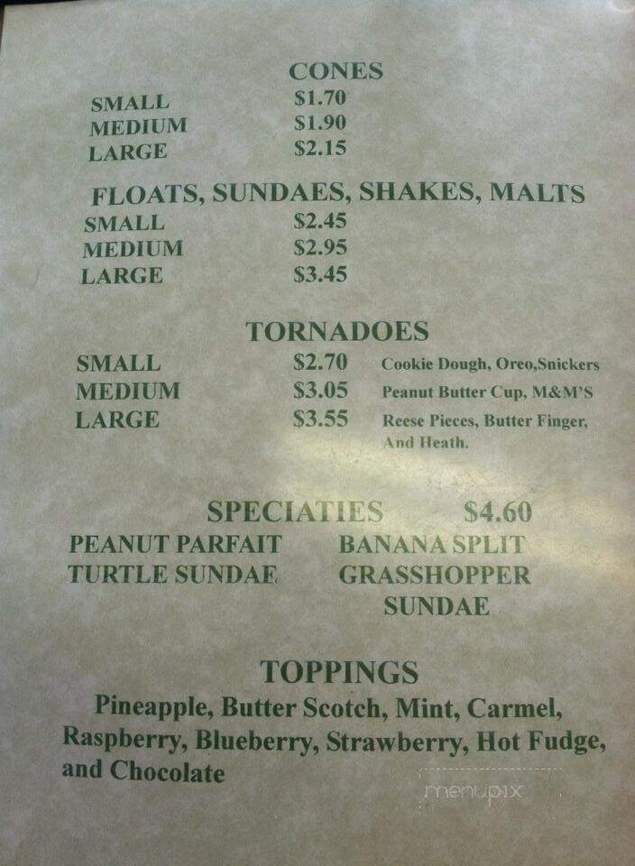 Road Runner Drive-In - Kelliher, MN menu_pic