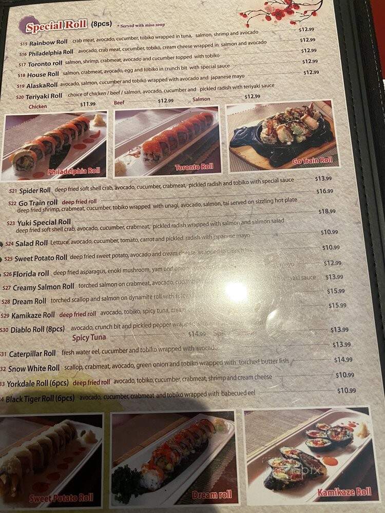 Yuki Japanese & Korean Restaurant - Toronto, ON menu_pic