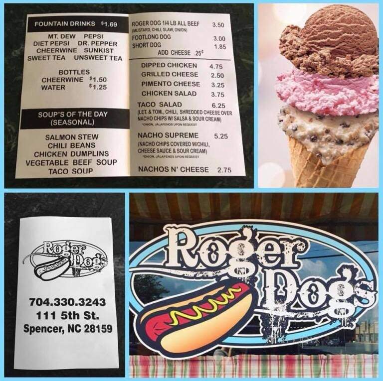 Rodger Dogs - Spencer, NC menu_pic