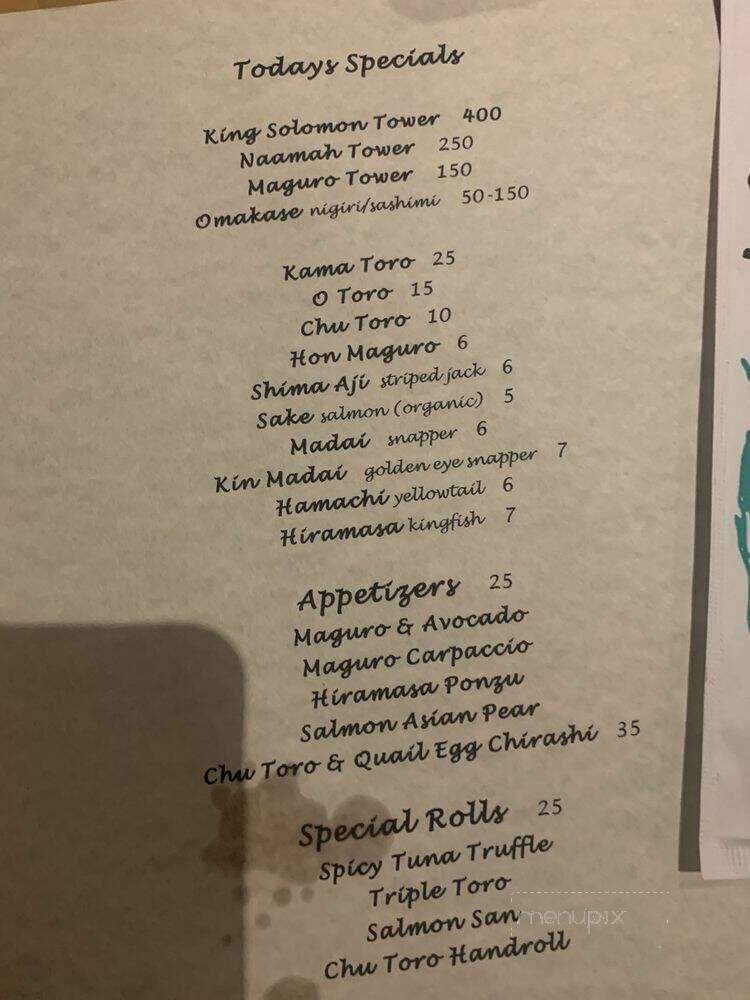 Naamah Sushi - Boca Raton, FL menu_pic