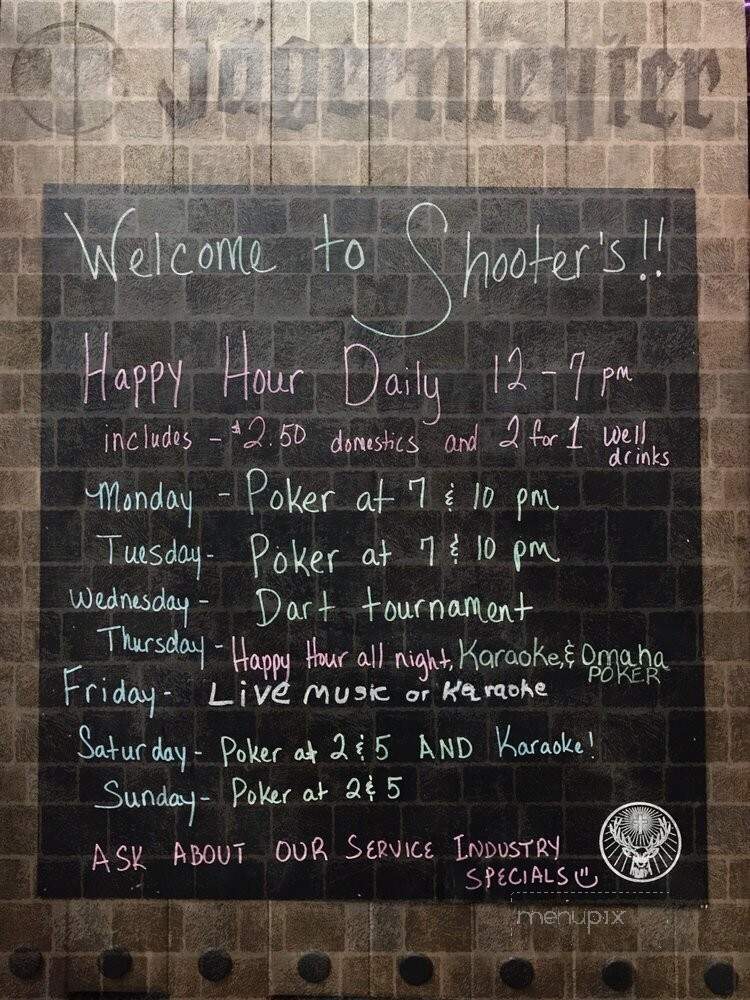 Shooter's Sports Bar - Hermitage, TN menu_pic