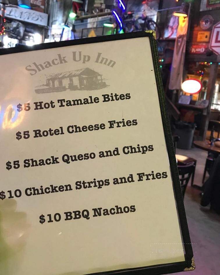 Shack Up Inn - Clarksdale, MS menu_pic