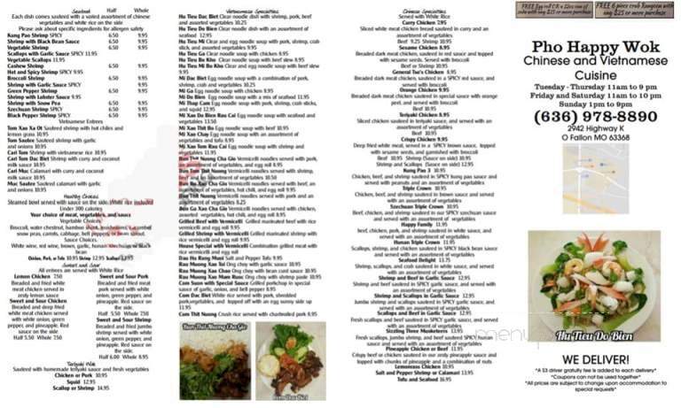 Happy Wok - O'Fallon, MO menu_pic