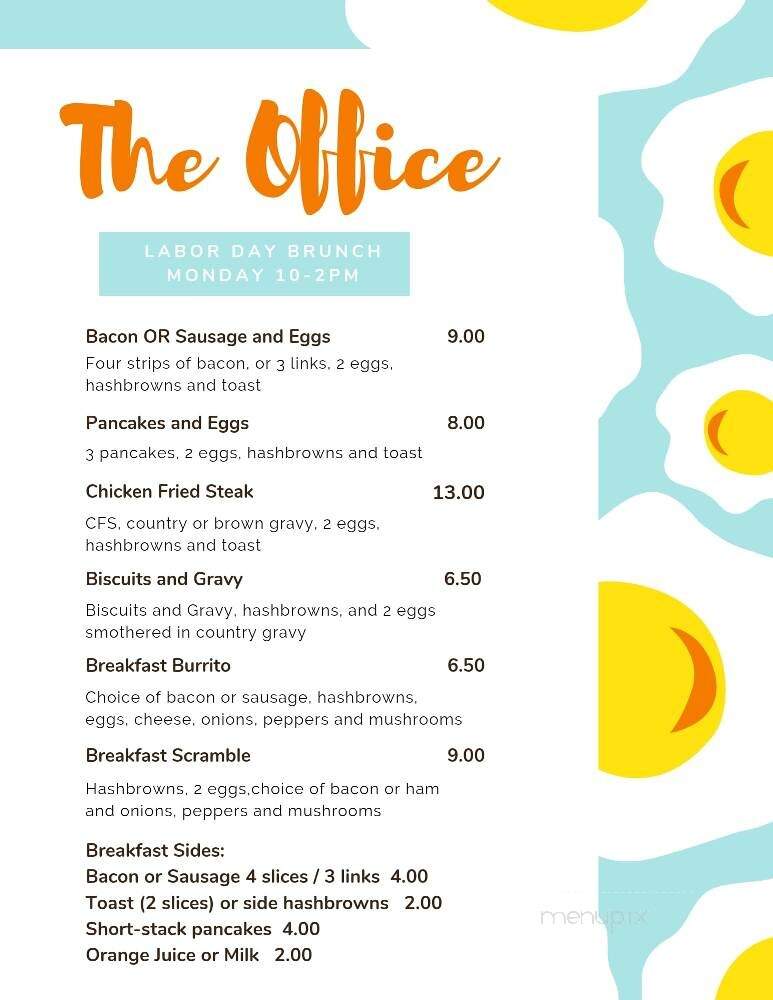 Office Bar - Moore, MT menu_pic