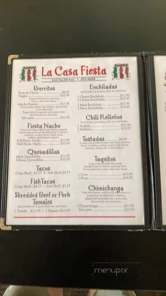 La Casa Fiesta - Helena, MT menu_pic