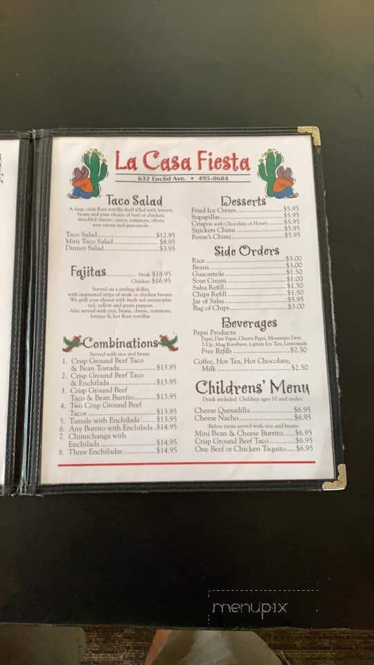 La Casa Fiesta - Helena, MT menu_pic