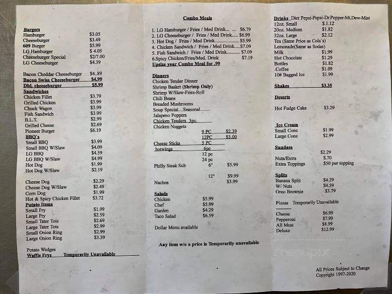 Burger Express - Max Meadows, VA menu_pic
