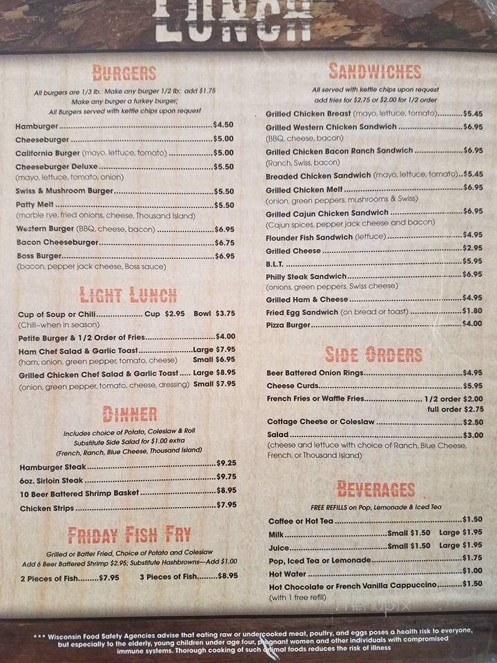 AJ's Northside Cafe - Baldwin, WI menu_pic