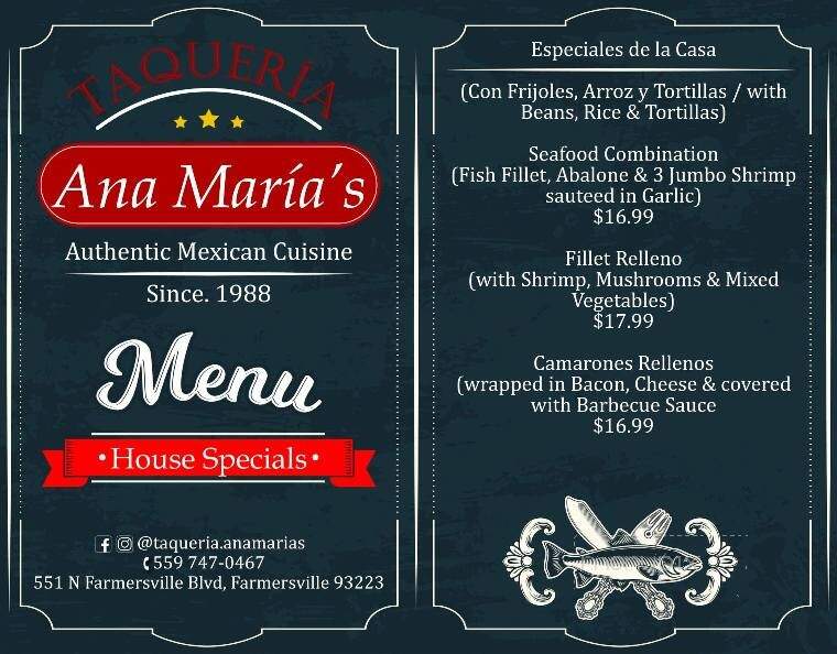 Taqueria Anna Maria's - Farmersville, CA menu_pic