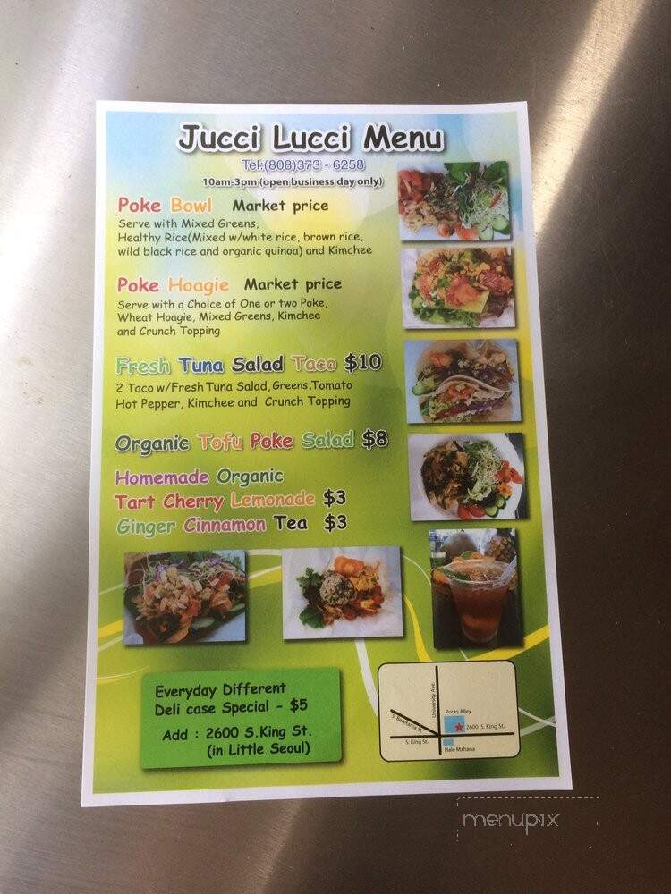 Jucci Lucci Poke Corner - Honolulu, HI menu_pic