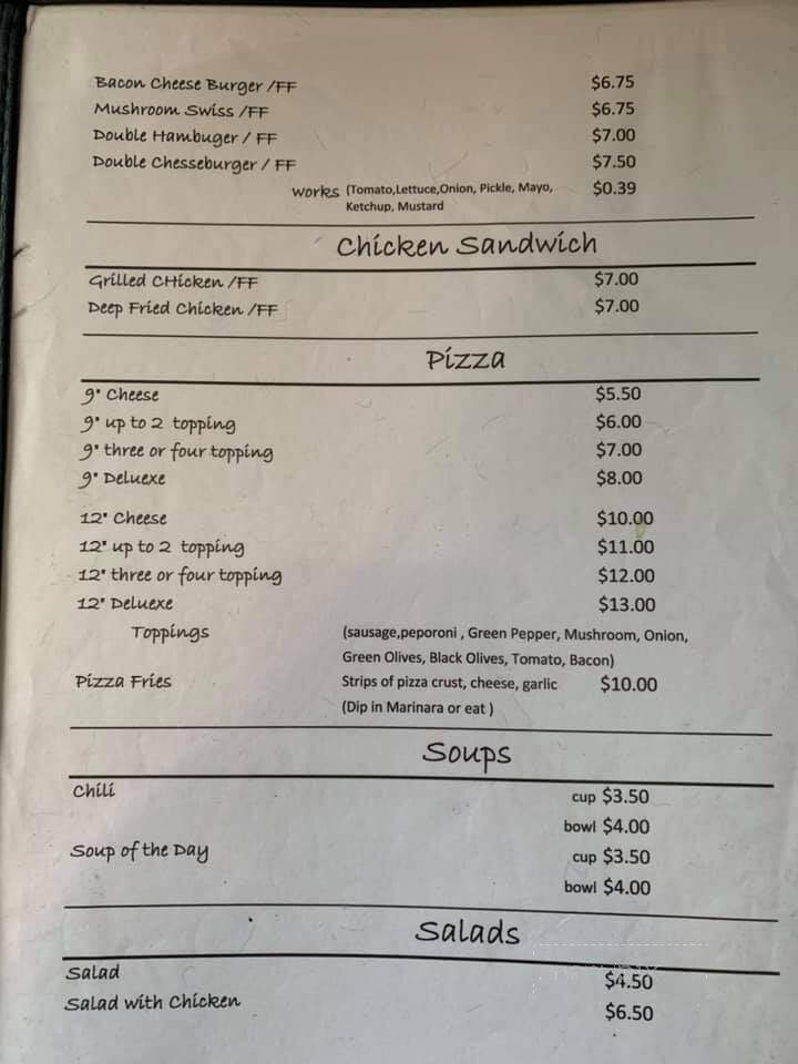 Beaver Saloon - Pound, WI menu_pic