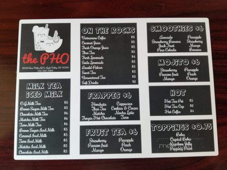 The Pho - Apple Valley, CA menu_pic