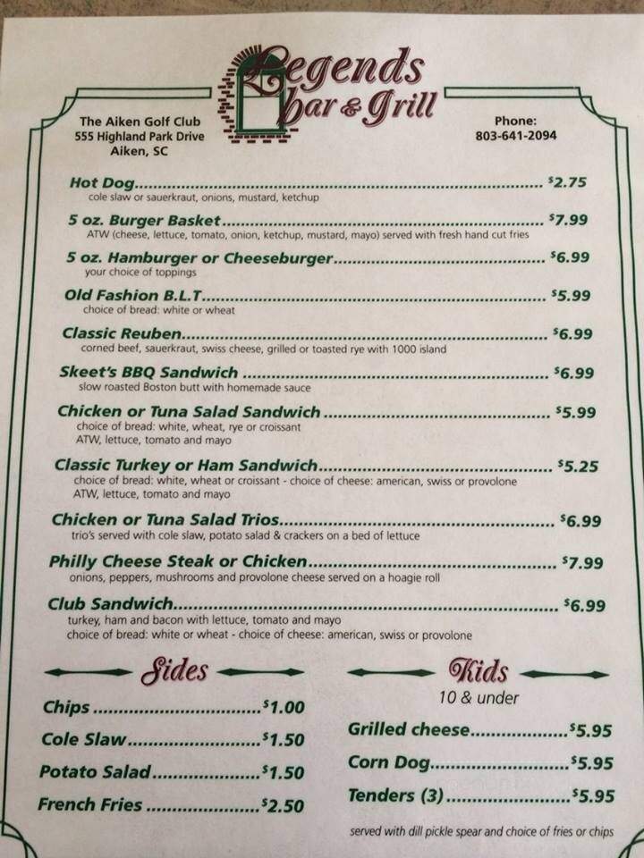 The Legends Grill @ The Aiken Golf Club - Aiken, SC