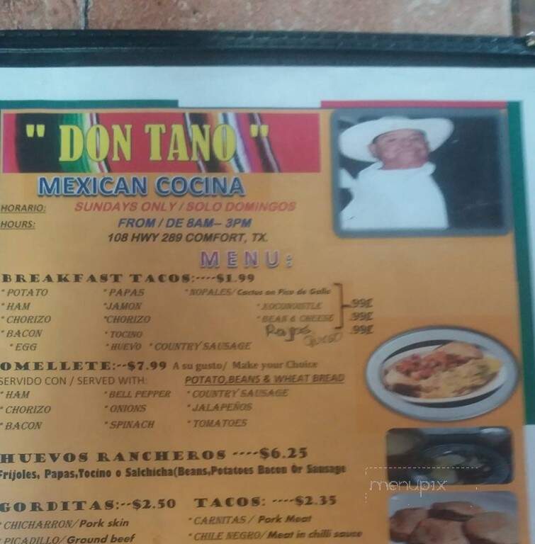 Don Tanos Mexican Food - Comfort, TX