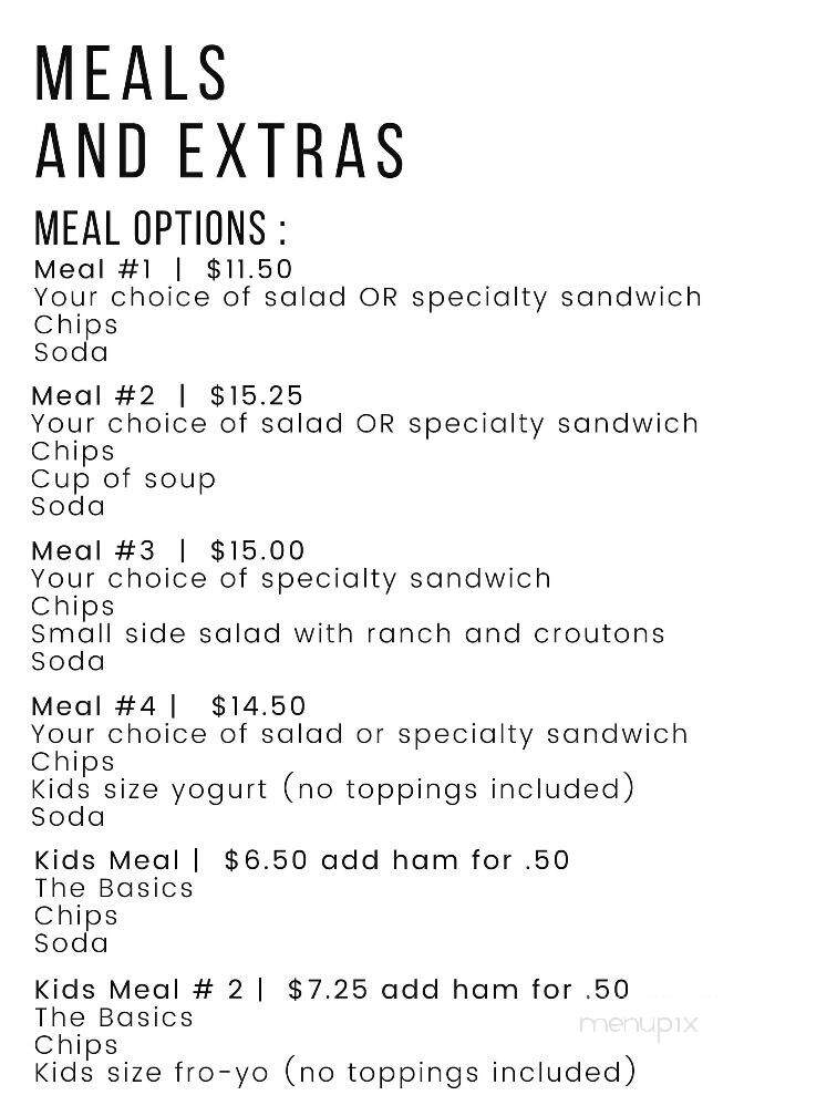 The Spot - Cafe & Fro-Yo - Weed, CA menu_pic