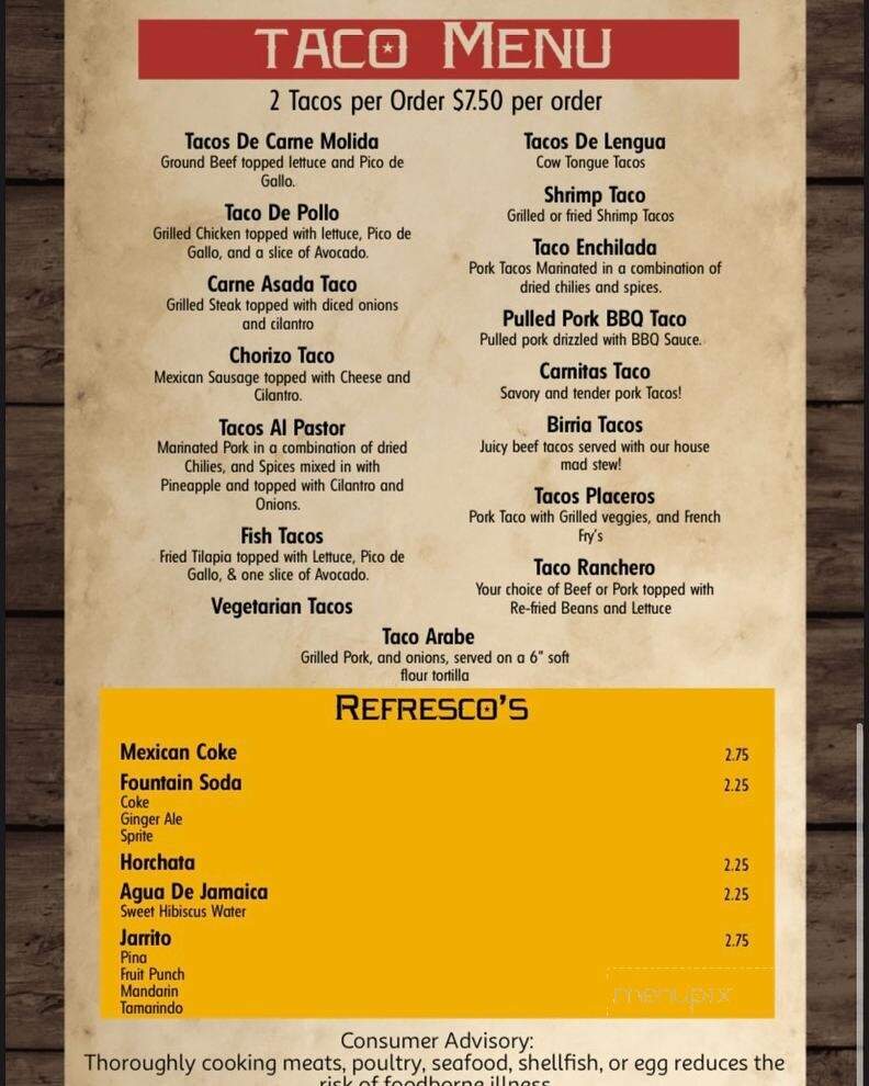 Taco Central - Ansonia, CT menu_pic