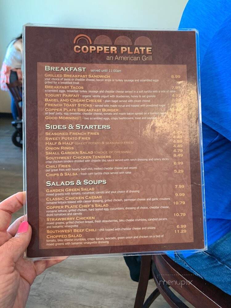 Copper Plate An American Grill - Mesa, AZ menu_pic