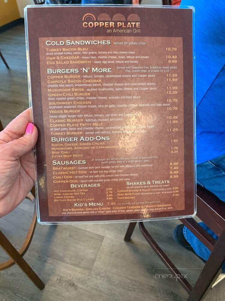 Copper Plate An American Grill - Mesa, AZ menu_pic