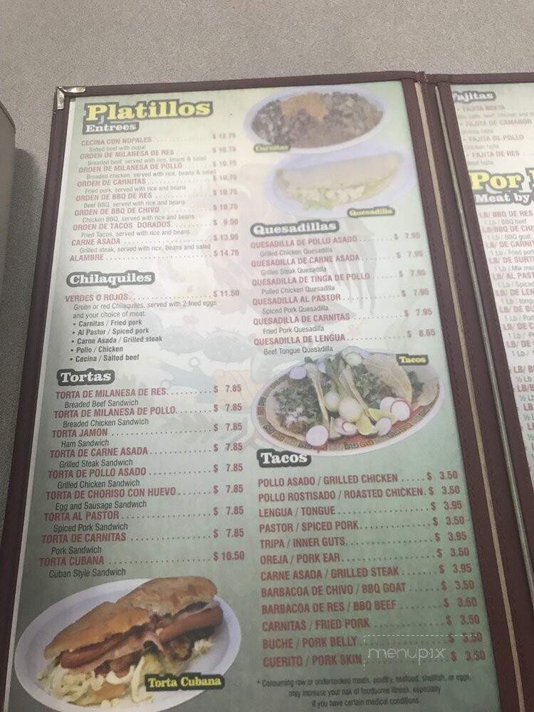 Taqueria El Rey - Riverdale, MD menu_pic