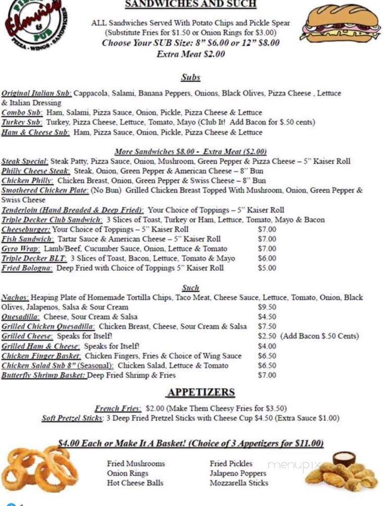 Elmview Pizza & Pub - Lima, OH menu_pic