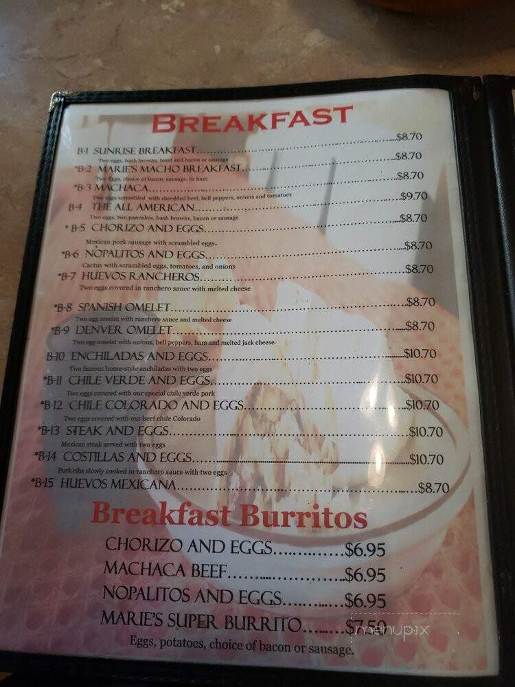 Marias Mexican Kitchen - Merced, CA menu_pic