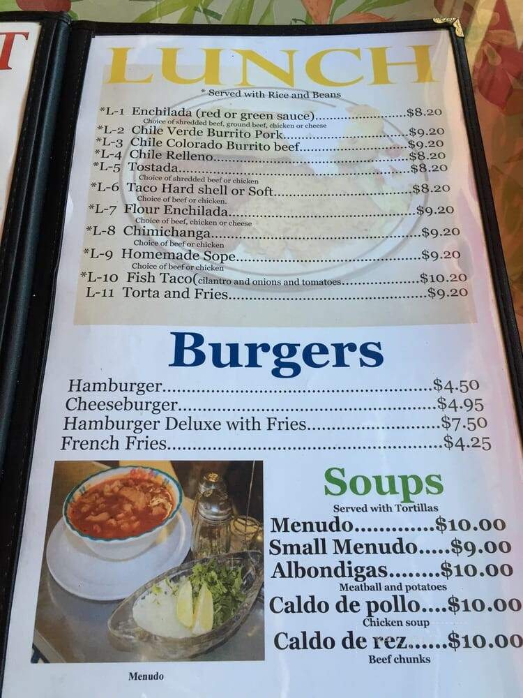 Marias Mexican Kitchen - Merced, CA menu_pic