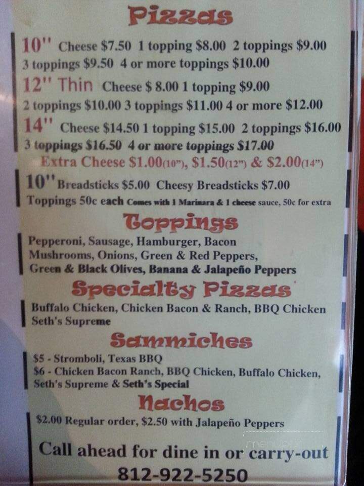 Old Fox Inn Incorporated - Lynnville, IN menu_pic
