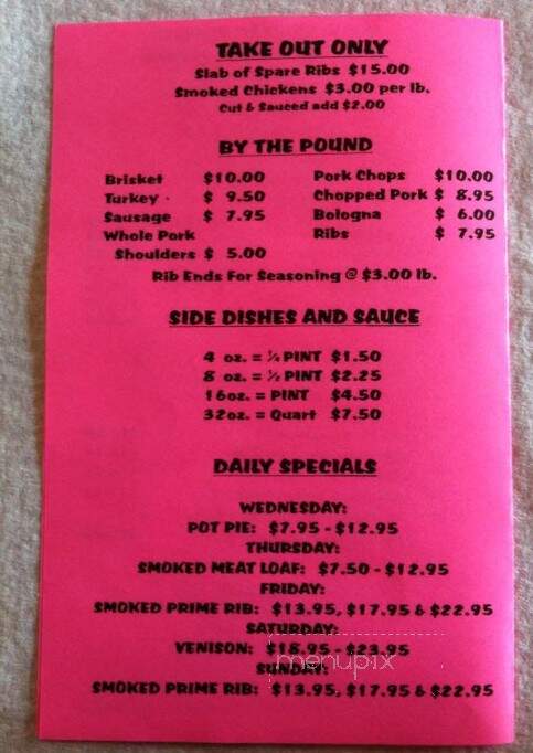 C W's BBQ - Hobe Sound, FL menu_pic