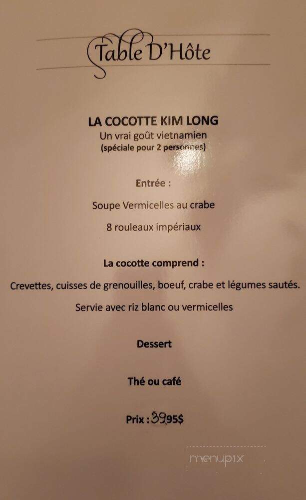 Restaurant Kim Long - Quebec, QC