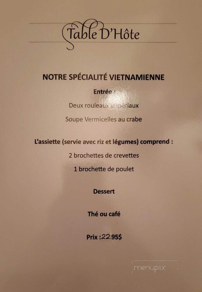 Restaurant Kim Long - Quebec, QC menu_pic