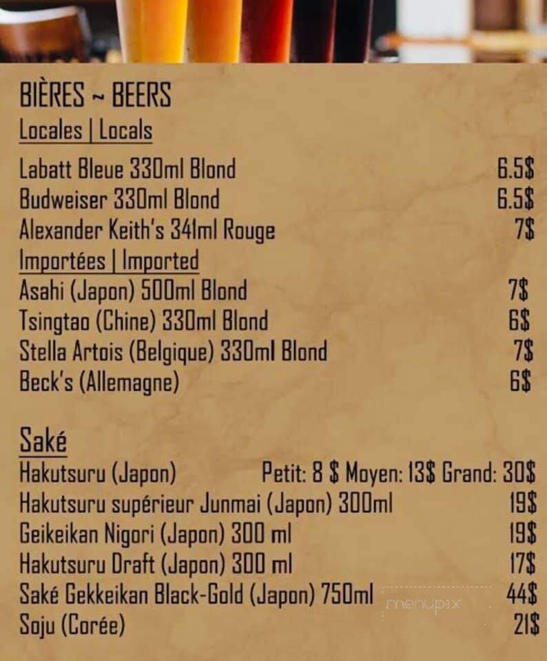 Chez Better - Montreal, QC menu_pic