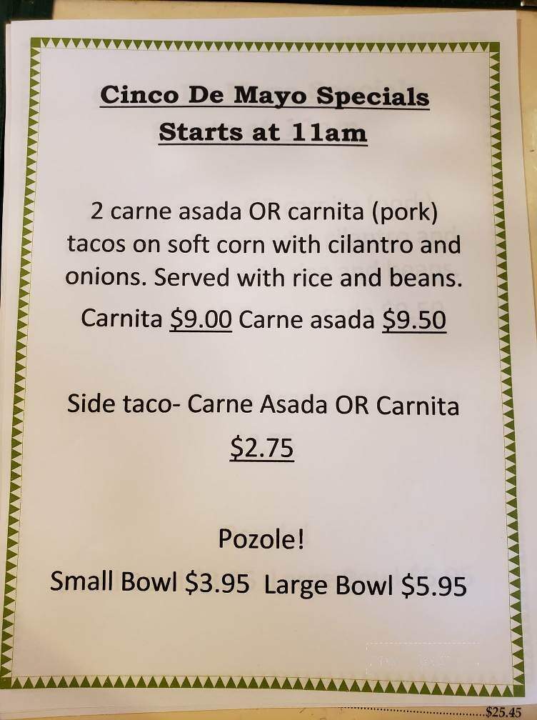 La Casita Restaurant - Lovelock, NV menu_pic