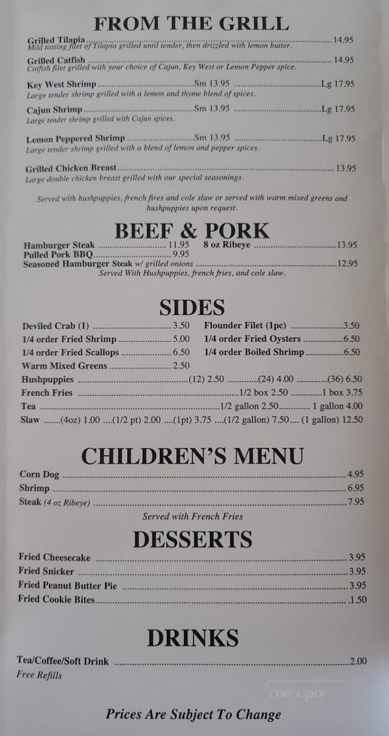 Shiloh Family Restaurant - Chesterfield, SC menu_pic