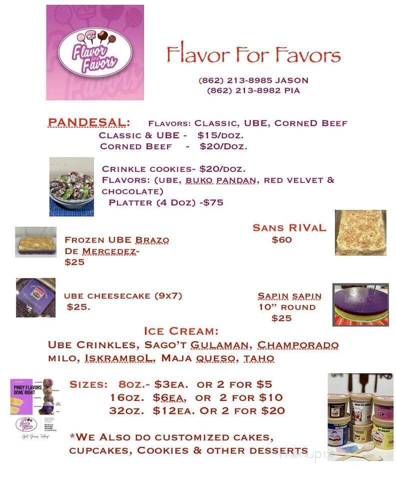 Flavor For Favors - Belleville, NJ menu_pic