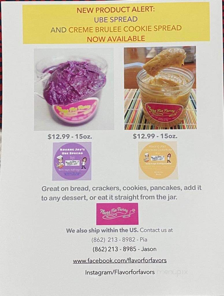 Flavor For Favors - Belleville, NJ menu_pic