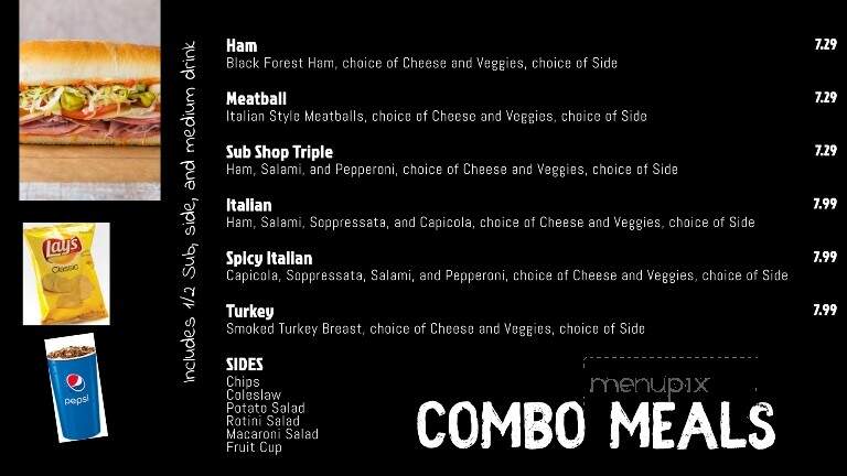 The Sub Shop - Trinidad, CO menu_pic