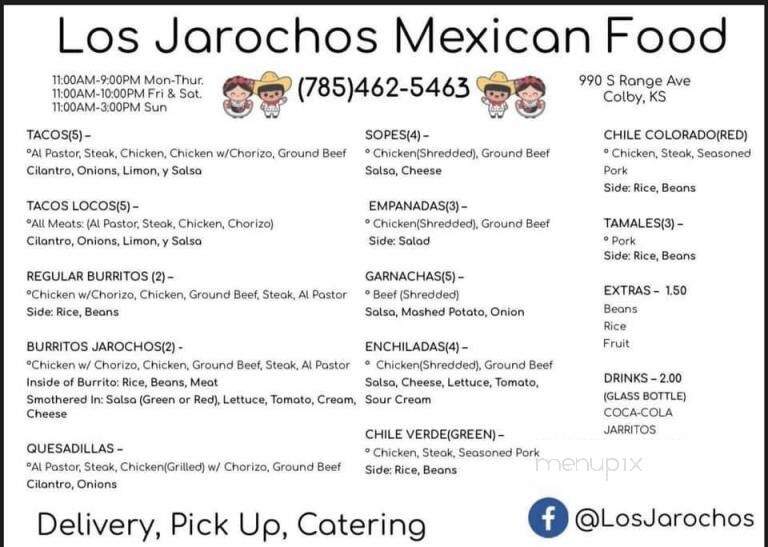 Los Jarochos Mexican Food - Colby, KS menu_pic
