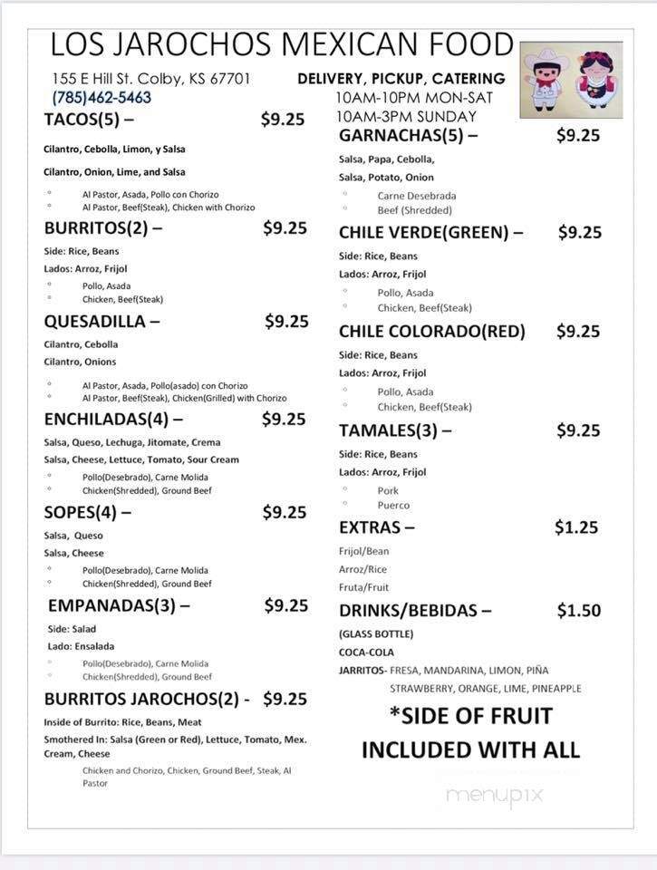 Los Jarochos Mexican Food - Colby, KS menu_pic
