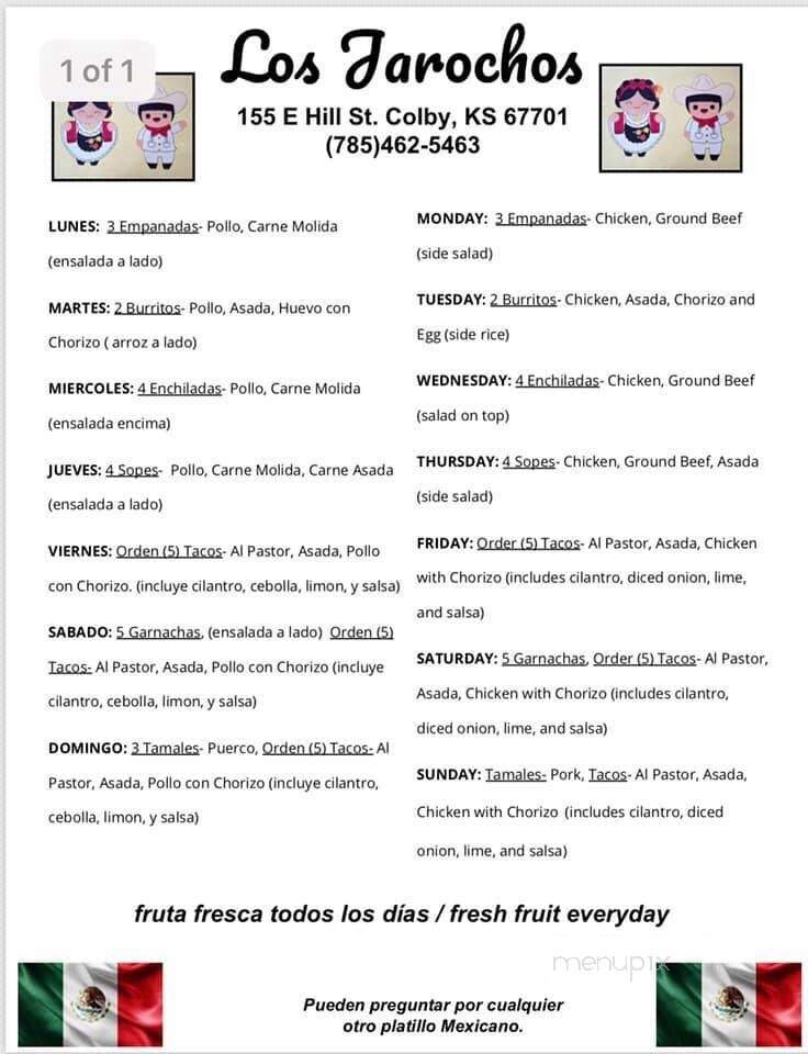 Los Jarochos Mexican Food - Colby, KS menu_pic