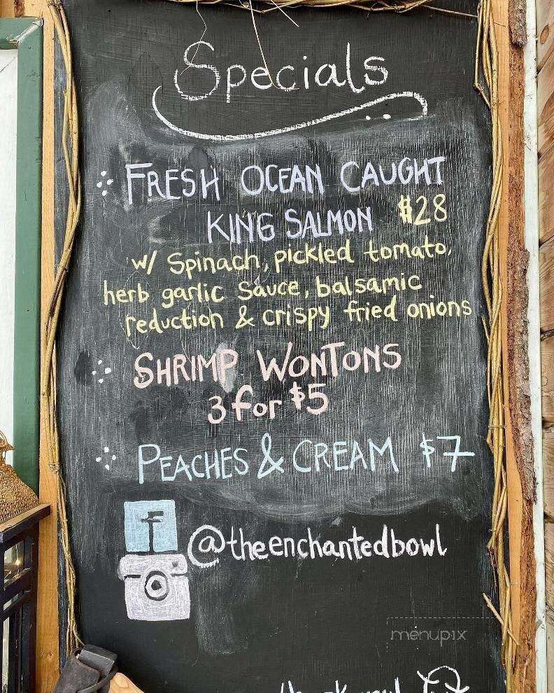 The Enchanted Bowl - Talkeetna, AK menu_pic