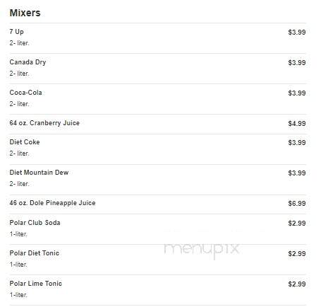 Oasis Liquor - Bradenton, FL menu_pic