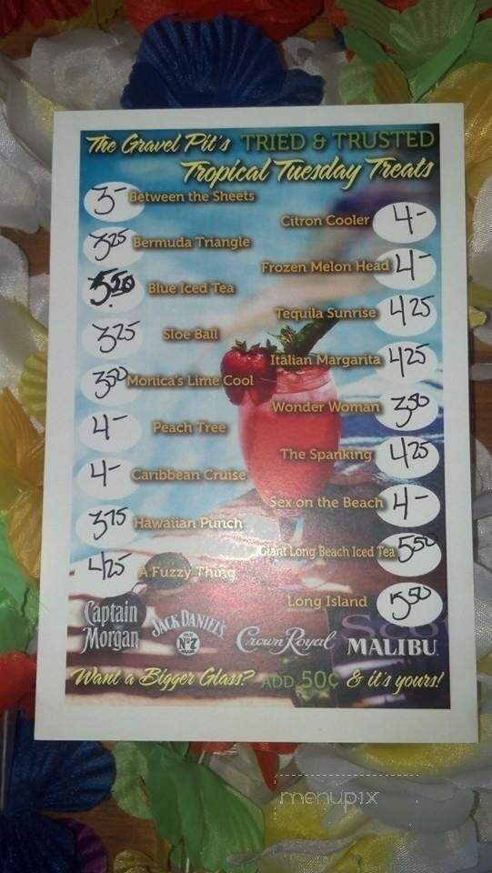 Gravel Pit Tavern - Poplar, WI menu_pic